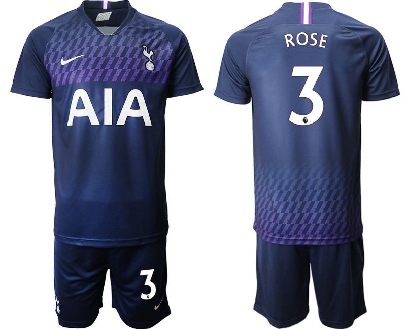 Men 2019-2020 club Tottenham Hotspur away #3 blue Soccer Jerseys